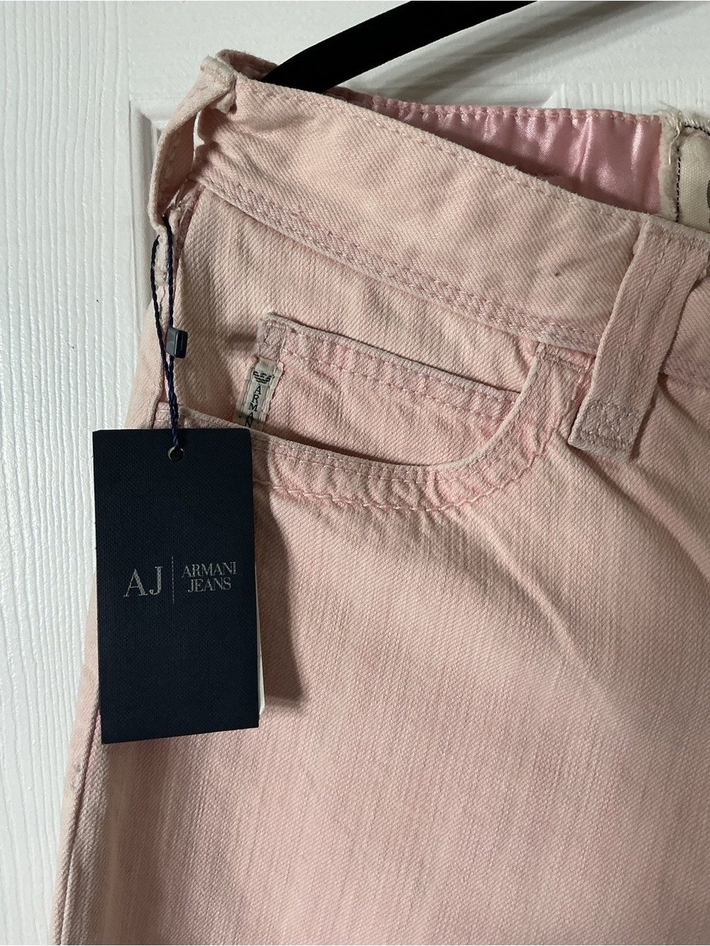 Armani Jeans Pastel Pink Skinny Jeans Size 30 NWT With Flaws - Picture 2 of 13